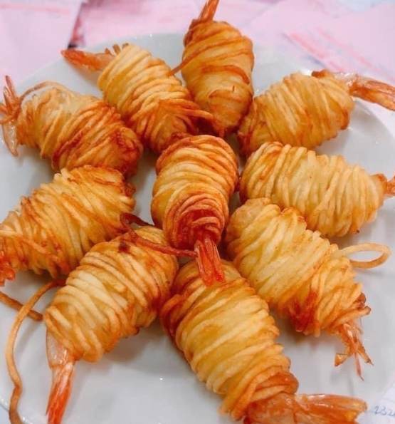 Garnelen im Kartoffelnest - 4 Stk.